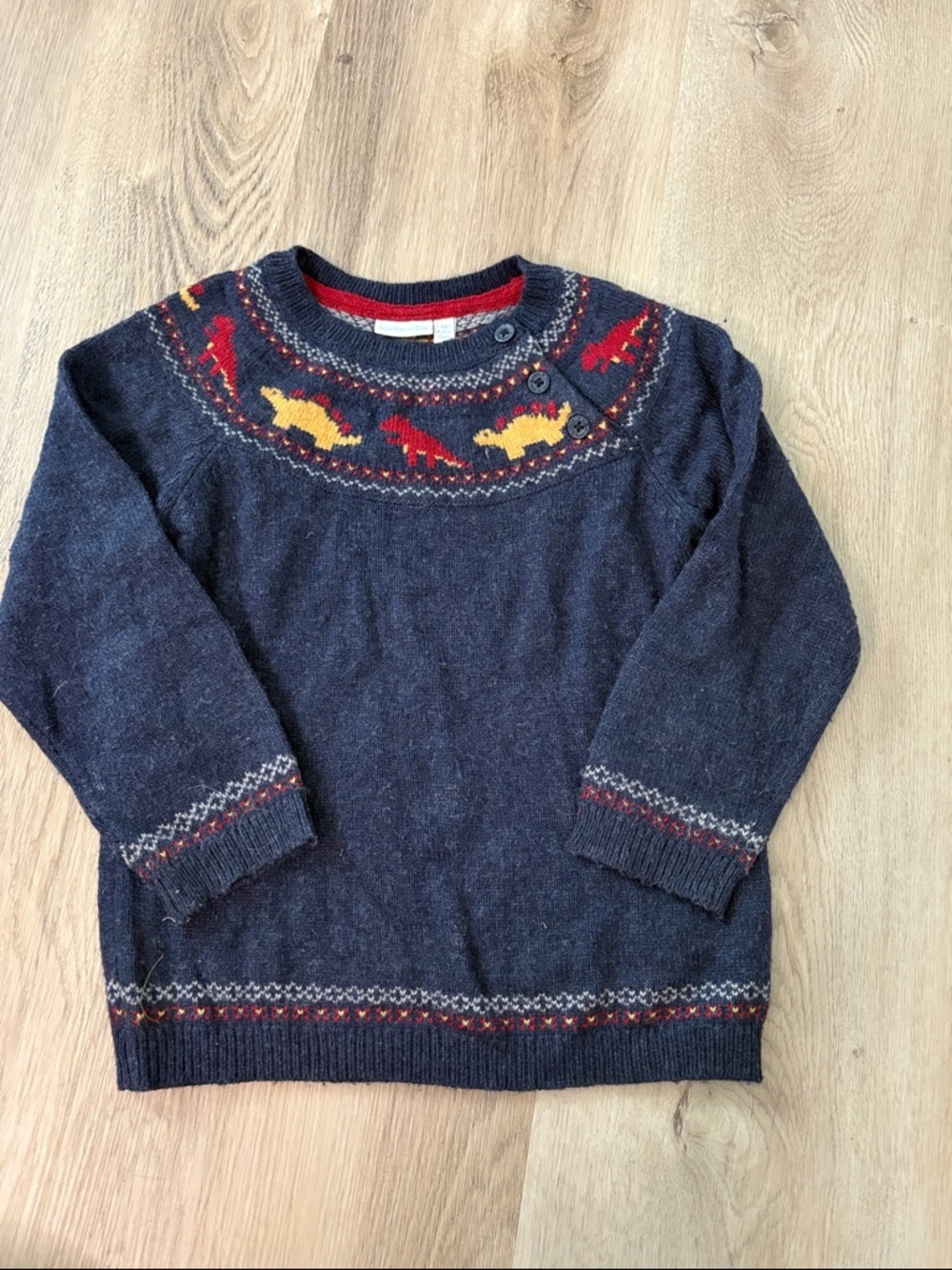 JoJo Maman Bébé Dinosaur Fair Isle Sweater size 5/6 wool cashmere luxury cozy 🦕✨
